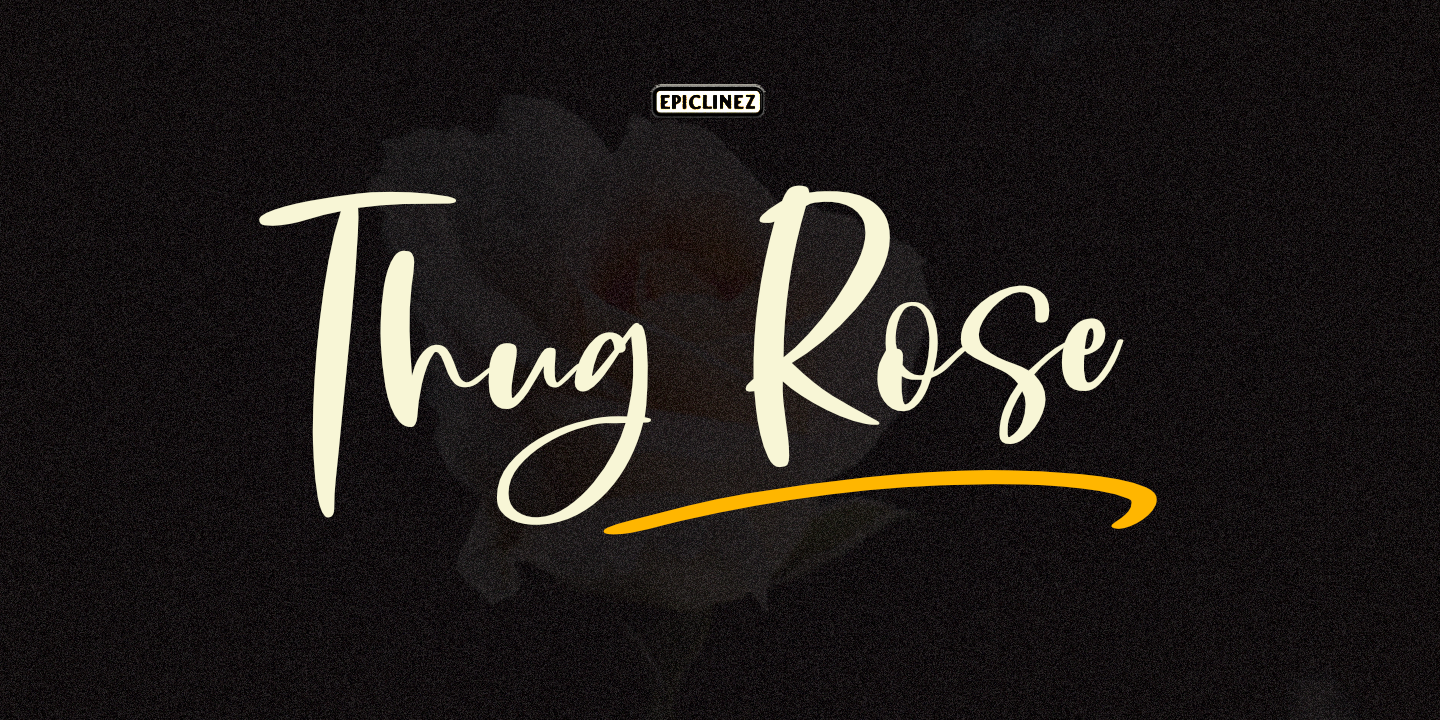 Przykład czcionki Thug Rose